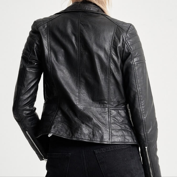 NWT BARNEY'S | Moto Genuine Leather Jacket - Picture 5 of 16